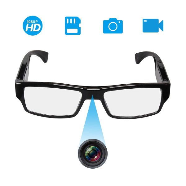 [Upgraded Version] FHD Hidden Camera Eyeglasses - Super Small Surveillance Spy Camera - Video Loop Recording - Snapshot - Mini Digital Camera-USB Charger