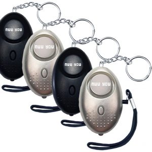 Personal Alarm keychain for WOMEN/KIDS siren 140 DB LOUD & LED light 7 PACK 