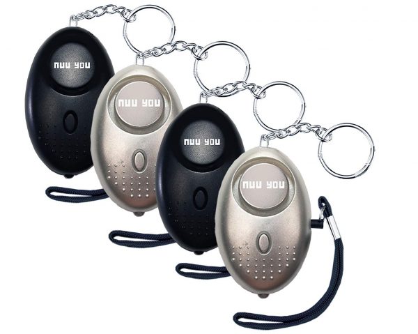 Personal Alarms for woman siren 140 DB with LED light (4 PACK),nuu you small Emergency Safety Sound Alarm Keychain for personal alarm...