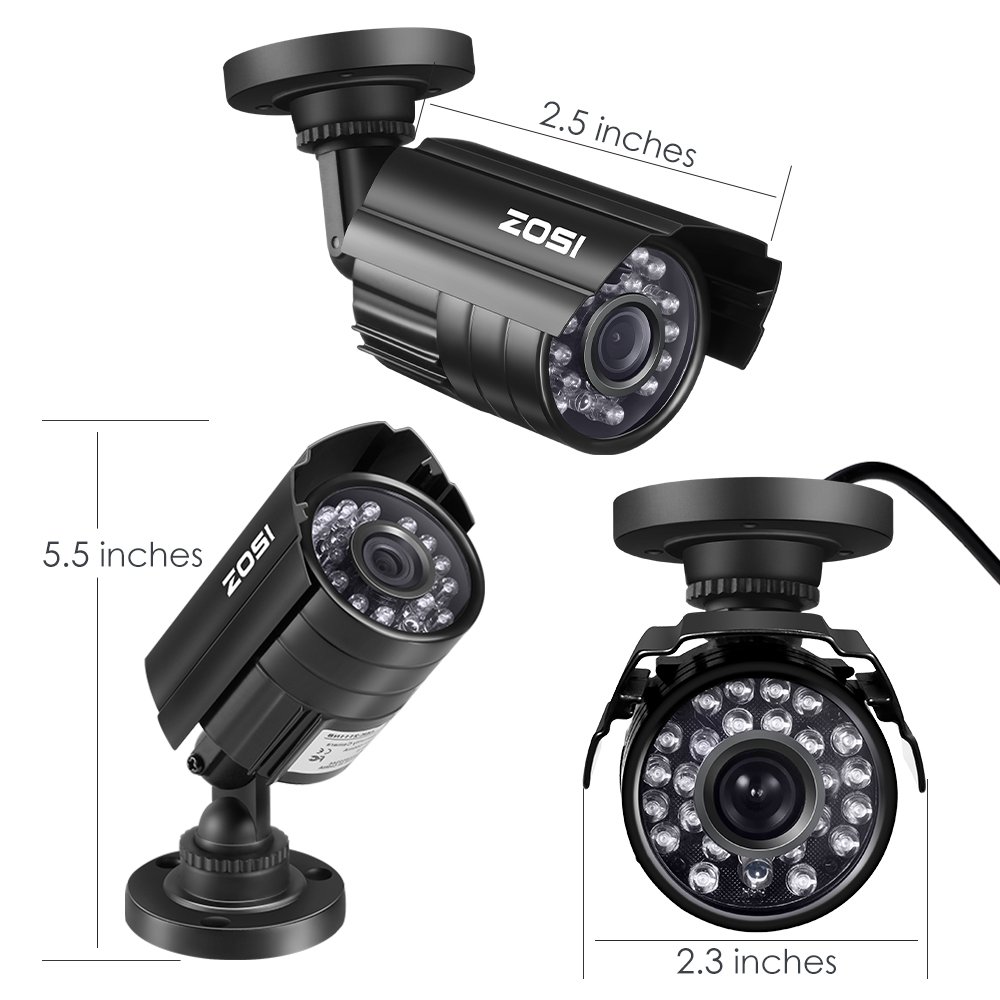 ZOSI 4 PACK Bullet Fake Dummy Surveillance Security Camera with IR Led Outdoor 