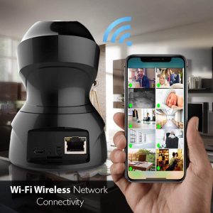SereneLife Indoor Wireless IP Camera HD 1080p Network Security  Surveillance Home Monitoring w/ Motion Detection, Night Vision, PTZ, Way  Audio